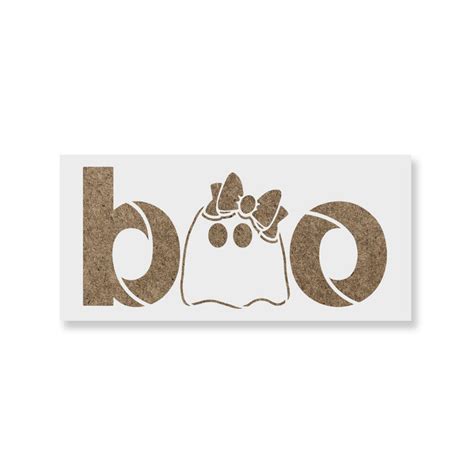 Girl Boo Halloween Stencil