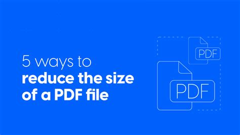 Ways To Reduce The Size Of A PDF File Compress PDF Easily
