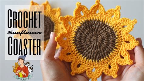 Crochet Easy Sunflower Coaster Youtube