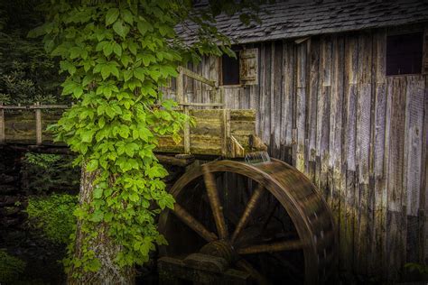 Sluice And Waterwheel At The Old John Cable Grist Mill Photograph By