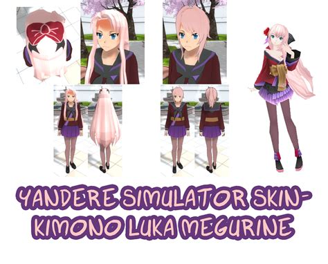 Yandere Simulator Kimono Luka Megurine Skin By Imaginaryalchemist On