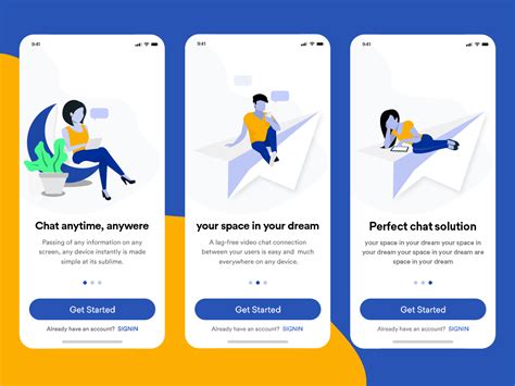 Chatting App Onboarding Uplabs