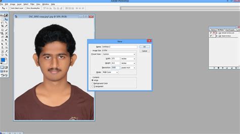 Within the image itself, the area from the top of the head to the chin must be no less than 29mm, and no more than 34mm high. How to make passport size photo in photoshop 7 in india ...
