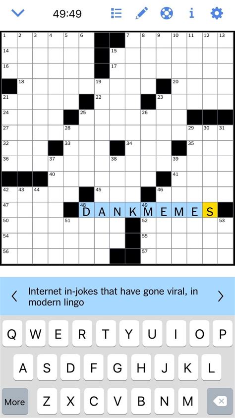 Dank Memes Is An Answer In Todays Nyt Crossword Rfellowkids
