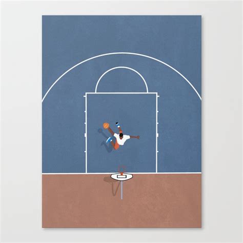 Slam Dunk Basketball Court From Above Canvas Print By From Above