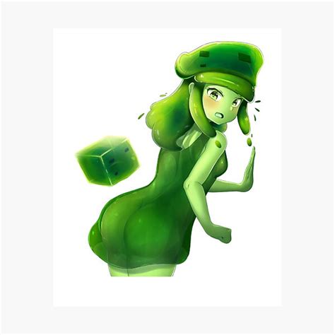 Minecraft Slime Girl From Mobtalker Photographic Print For Sale By
