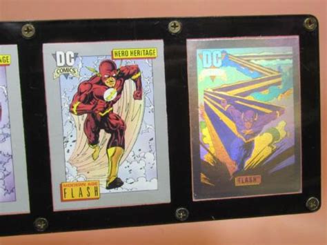 1992 m dc comics hologram hall of fame flash lot of 4 series 1 in plexiglass ebay