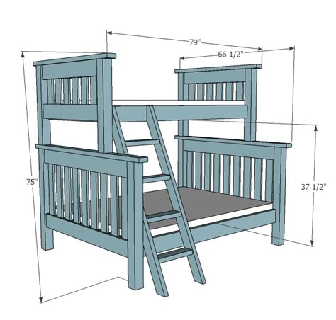 Simple Bunk Bed Plans (Twin over Full) | Ana White
