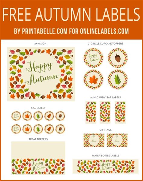 56 Free Label Templates For Thanksgiving And The Fall Season Treat