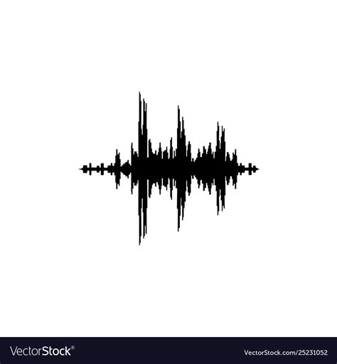 Audio Signal Icon In Flat Style For Apps Ui Vector Image
