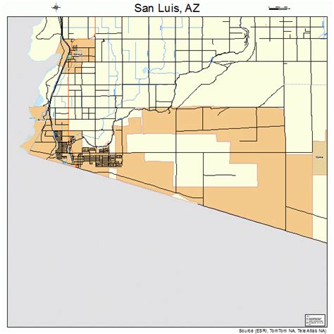San Luis Arizona Street Map 0463470
