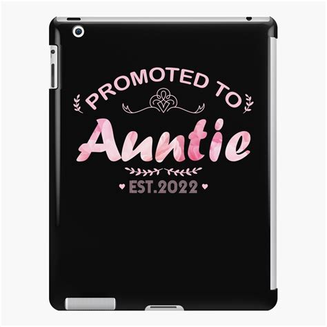 promoted to auntie est 2022 first time aunt floral new aunt ipad case and skin by turbineur