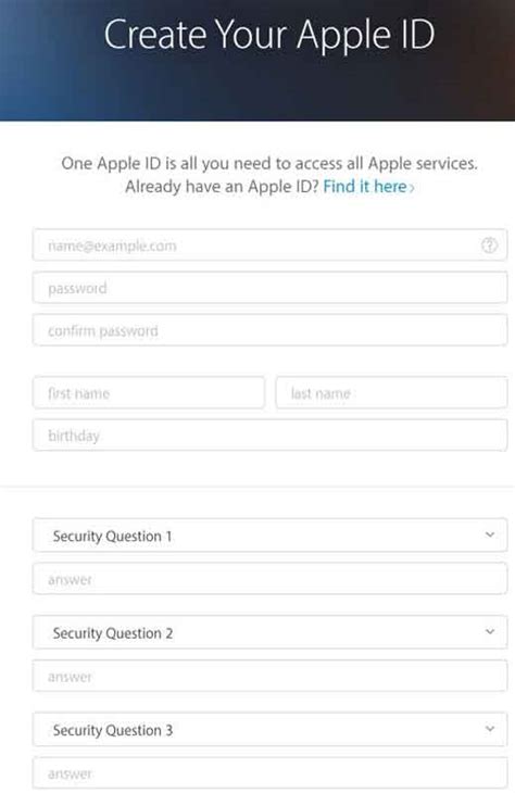 Create Your Apple Account Get An Id Settings And Recovery