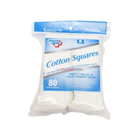 Health Smart Cotton Squares 80ct Pharmamaxonline