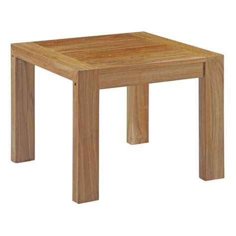 Upland Outdoor Patio Wood Side Table Natural By Modway