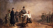 Carl Steffeck, Exécution de Robert Blum le 9 novembre 1848, 1848-1849 ...