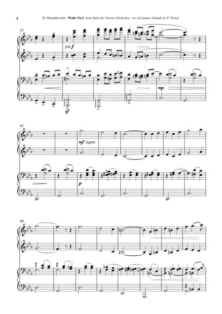 shostakovich waltz    suite  variety orchestra piano  hands  sheet