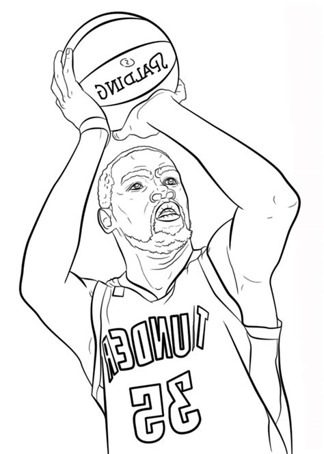 free printable kevin durant coloring pages
