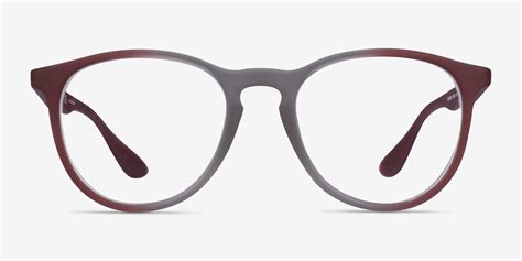 ray ban rb7046 round gray red frame glasses for women eyebuydirect canada