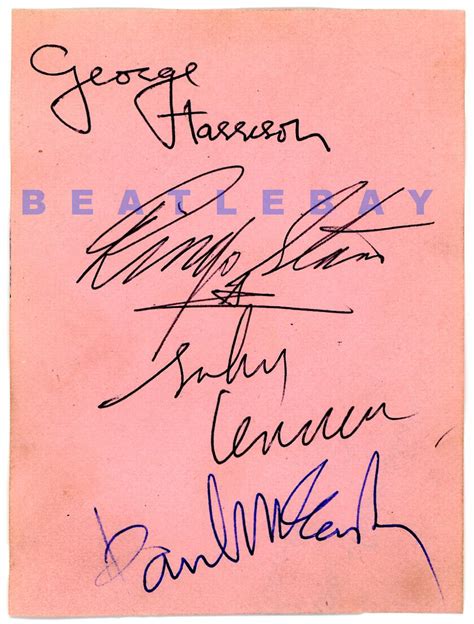 Real Beatles Autographs