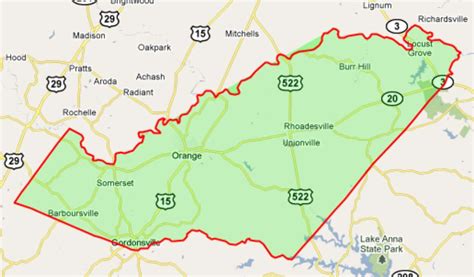 Orange County Virginia Map