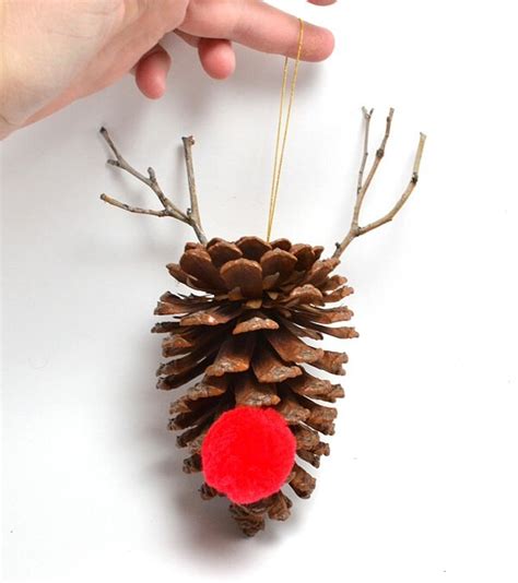 Simple Diy Pine Cone Ornaments Dream A Little Bigger