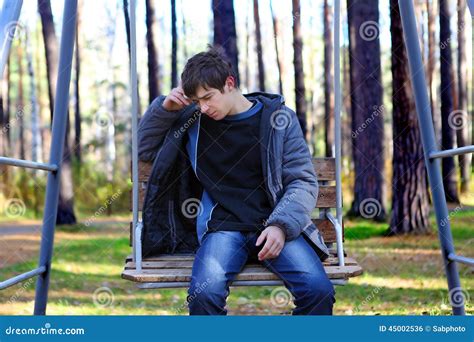 Sad Teenager Outdoor Stock Photo Image Of Autumn Nature 45002536