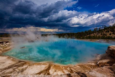Excelsior Geyser Crater In Yellowstone Stock Photo Image Of Outdoors