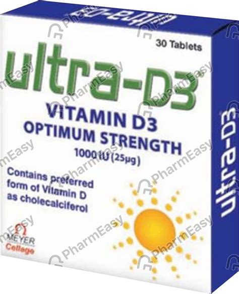 Ultra D3 1000 Iu Tablet 30 Uses Side Effects Price And Dosage