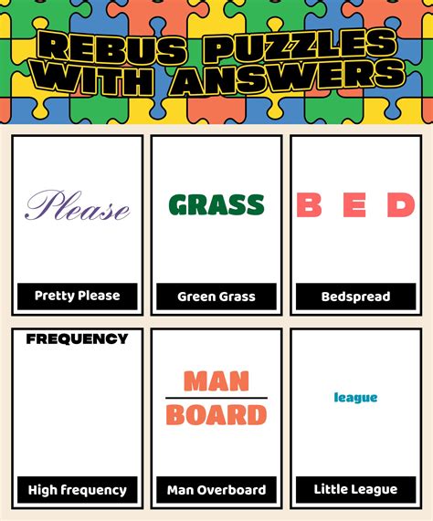 Rebus Puzzles With Answers 20 Free Pdf Printables Printablee