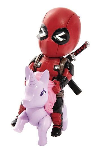 Deadpool What Are You Doing With That Unicorn Beast Kingdom Figures