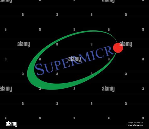 Supermicro Rotated Logo Black Background Stock Photo Alamy