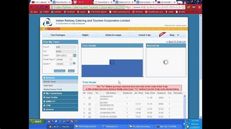 how to book online railway ticket through irctc website irctc co in youtube