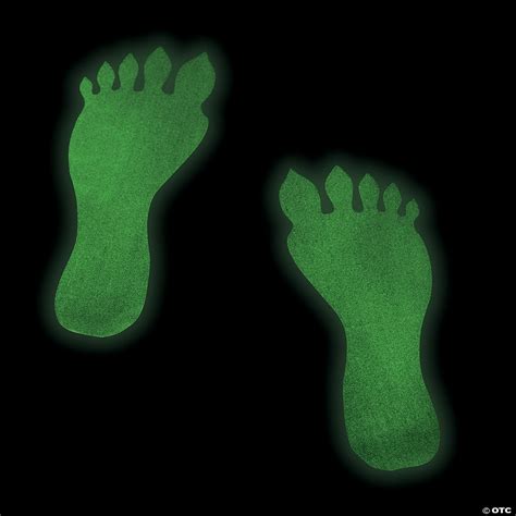 Glow In The Dark Monster Footprint Floor Decals