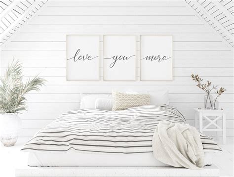 Bedroom Wall Decor Over The Bed Love You More Sign Romantic Etsy