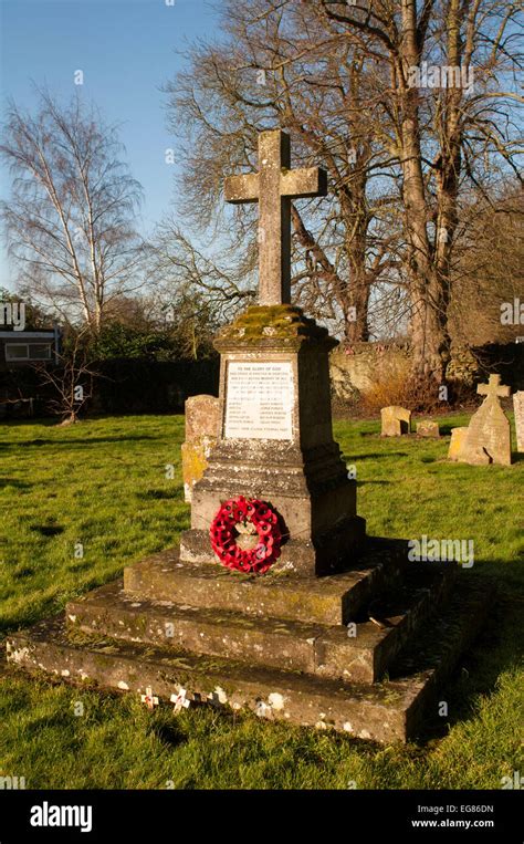 War Memorial In St Laurence`s Churchyard Brafield On The Green