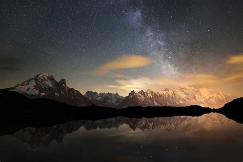 Milky Way Rising Over The Mountains Photo One Big Photo