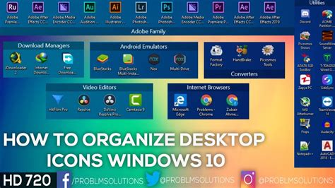How To Organize Desktop Icons Windows 10 Youtube