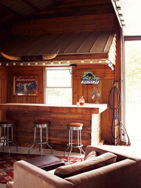 Rustic bar built using 100+ yr old floor joists. 10 Brilliant In-Home Bars You Have to Check Out