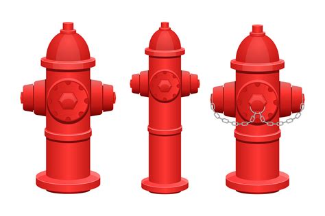 Fire Hydrant Set Isolated On White Background 1213858 Vector Art At