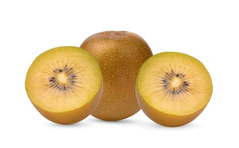 Premium Photo Yellow Kiwi Fruit On White Background