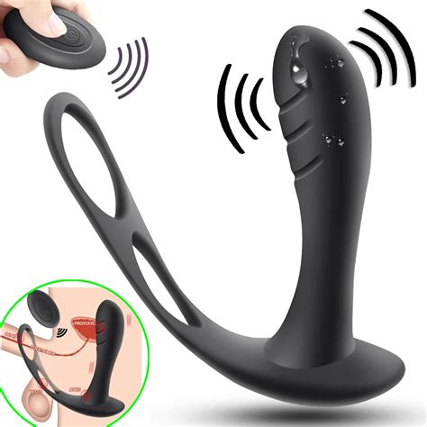male prostate massage vibrator anal plug wireless control wear silicone stimulate massager delay