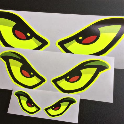 Reflective Evil Eyes Decal Heads Stickers And Decals Reflective Evil Eyes