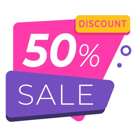 50 Discount Label Colorful Transparent Png And Svg Vector File