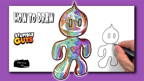 How To Draw Liquid Rainbow From Stumble Guys Youtube