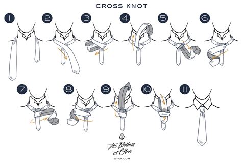 How To Tie A Cross Knot Tie Knot Tutorial Learn How To Tie A Tie Otaa