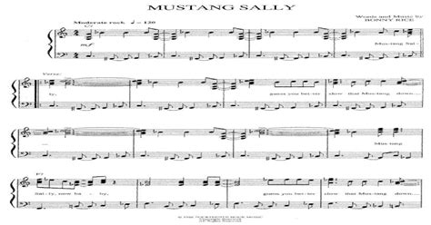 Mustang Sally Sheet Music Pdf Document