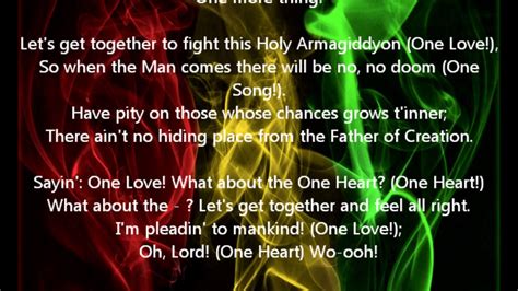 Bob Marley One Love Lyrics