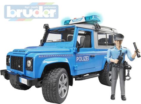 Bruder 02597 2597 Land Rover Defender Auto Džíp Policie Figurka