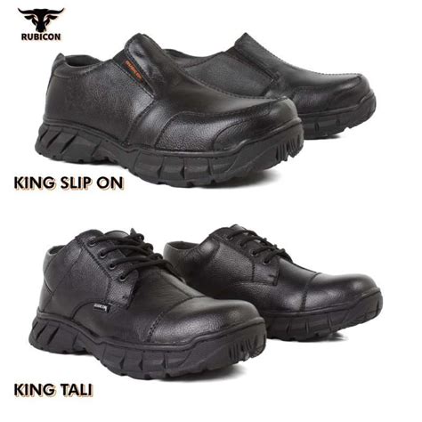 Promo Sepatu Safety Kulit Sapi Asli Pria Ujung Besi Safety Shoes Boots